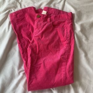 j crew pink corduroy pants